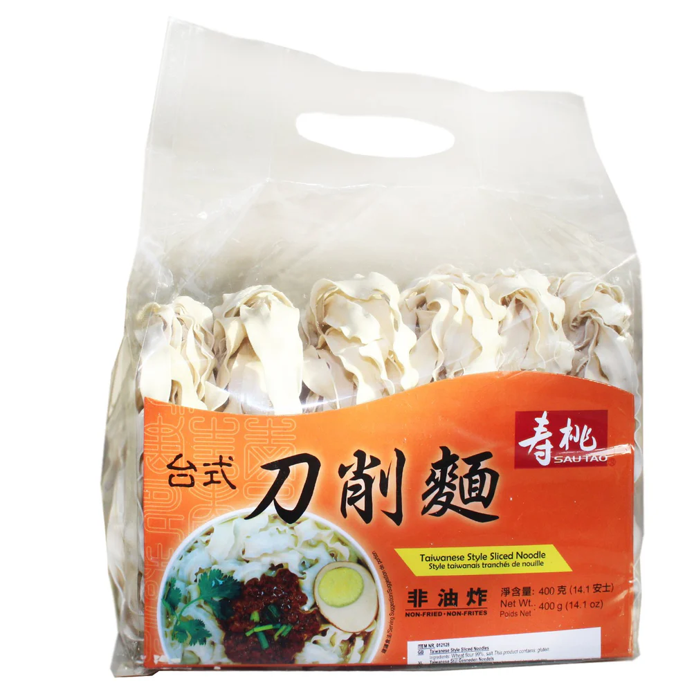 STP Taiwan Slice Noodle 400g 壽桃牌 台式刀削麵 400g (12 x 400g)